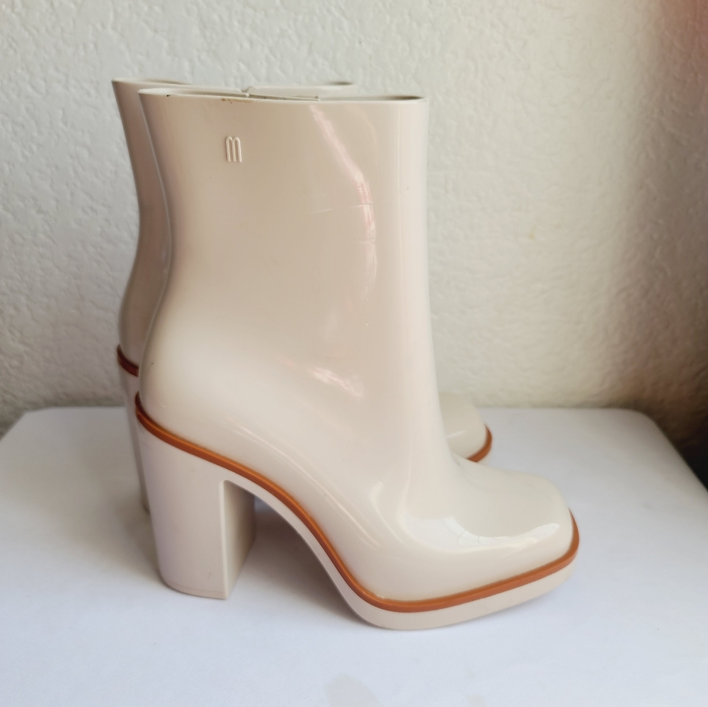 Melissa Classic Cream Ankle Boots Size 7 - Picture 10 of 12